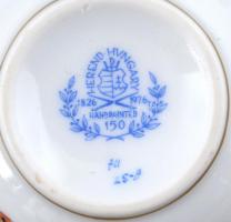 Herendi Rotschild mokkás készlet. Kézzel festett, jelzett, pöttynyi mázhibával