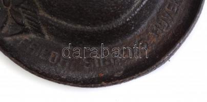 Siemens Művek Vasöntő vas kalap, kisebb rozsdafoltokkal, d: 15 cm