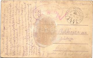 1940 Szinérváralja, Seini; Szinérvárhegy / Cetatea  / castle + "M. Kir. 2. Lov. DD. Élelmező os...