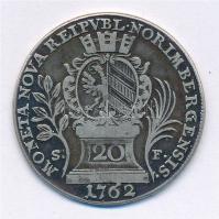 Német Államok / Nürnberg 1762SF 20kr Ag "Ferenc" (6,45g) T:2-
German States / Nürnberg 17...