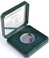 Kósa István (1953-) 1999. "50 éves az OTP Bank Rt." Ag emlékérem tanúsítvánnyal, eredeti d...