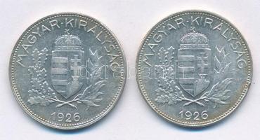 1926. 1P Ag (2x) T:1,1- Adamo P6