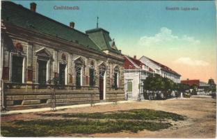 1916 Celldömölk, Kossuth Lajos utca. Vasúti levelezőlapárusítás 6.sz. 1915.