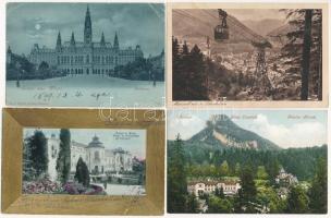 16 db RÉGI osztrák város képeslap vegyes minőségben / 16 pre-1945 Austrian town-view postcards in mixed quality