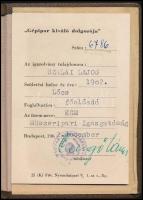 1962 Bp., Gépipar kiváló dolgozója igazolvány Csergő János miniszter aláírásával