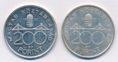 1992-1993. 200Ft Ag "MNB" (2x) T:1-,2
Adamo F13