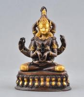 Síva isten bronz szobra. / Bronze statue of Shiva. 13x17,5 cm