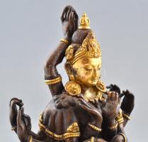 Síva isten bronz szobra. / Bronze statue of Shiva. 13x17,5 cm