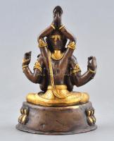 Síva isten bronz szobra. / Bronze statue of Shiva. 13x17,5 cm