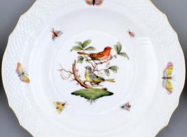 Herendi Rotschild mintás süteményes készlet. Kézzel festett, jelzett, hibátlan d:33 cm, d 19 cm