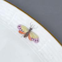 Herendi Rotschild mintás süteményes készlet. Kézzel festett, jelzett, hibátlan d:33 cm, d 19 cm