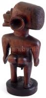 Nagy méretű afrikai faragott keményfa szobor. 48 cm