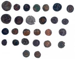 Római Birodalom ~3-4. század 27db-os bronz érme tétel T:3,3- 
Roman Empire ~3rd-4th Century 27pcs o...