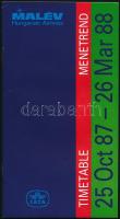 1987 MALÉV menetrend az 1987-1988-as évre