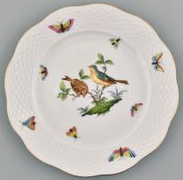 Herendi Rotschild mintás kis tányér. Kézzel festett, jelzett, hibátlan. d: 19 cm