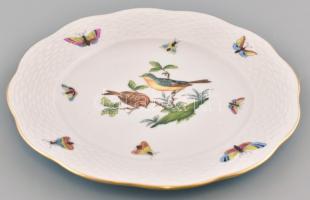 Herendi Rotschild mintás kis tányér. Kézzel festett, jelzett, hibátlan. d: 19 cm