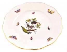 Herendi Rotschild mintás kis tányér. Kézzel festett, jelzett, hibátlan. d: 21  cm