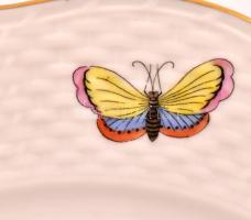 Herendi Rotschild mintás kis tányér. Kézzel festett, jelzett, hibátlan. d: 21  cm