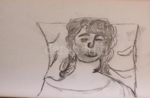 Feltehetetően Szüle Péter (1886-1944) hagyatékából származó tétel: Vázlatkönyv vászonkötésben, laza ...