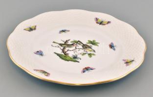 Herendi Rotschild mintás kis tányér. Kézzel festett, jelzett, hibátlan. d: 21 cm