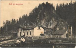 1915 Pojorata, Pozoritta (Bucovina, Bukovina); Gruß aus Valeputna / Valea Putnei / vasútállomás / railway station. Verlag H. Bruckner + K.u.K. Landsturmbataillon No. 23. (EK)