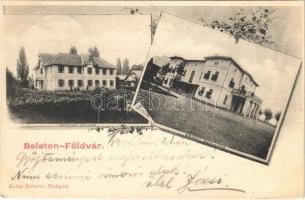 1903 Balatonföldvár, Bendegúz és Zrínyi szálloda. Klösz György, Art Nouveau, floral
