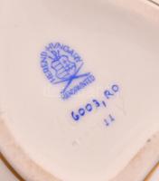 Herendi Rotschild mintás szív alakú bonbonniere, rózsákkal. Kézzel festett, jelzett, hibátlan. 11x10...