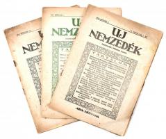 1919 Az Új Nemzedék című újság VI. évfolyamának 3 db száma