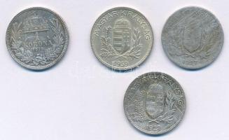 1915KB 1K Ag "Ferenc József" + 1927-1939. 1P (3db, 2xklf) T:2-3