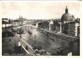 1948 Venezia, Venice; Canal Grande e Ponte Degli Scalzi / canal, bridge, boats (EK)