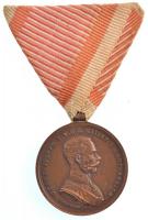 1914. Ferenc József Bronz Vitézségi Érem Br kitüntetés mellszalaggal. Szign.: Tautenhayn T:2 Hungary 1914. Bronze Gallantry Medal Br medal with ribbon. Sign: Tautenhayn C:XF NMK 137.