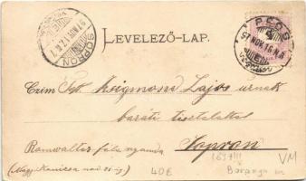 1897 (Vorläufer) Pécs, Fünfkirchen; Engel Lajos kiadása, litho  (EK)