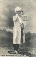 1918 Türke. Vorbereitung zum Gebet III. / Turkish folklore, preparation for prayer + K.u.K. Feldjägerbataillon Ferdinand I. König der Bulgaren Nr. 26.