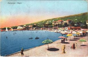 1927 Portoroz, Portorose (Piran, Pirano); Bagni / beach, bathers (EK)