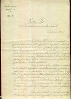 1891 Baross Gábor Kereskedelemügyi miniszter által aláírt levél