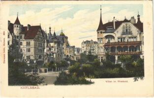 1910 Karlovy Vary, Karlsbad; Villen im Westend / villas (EK)