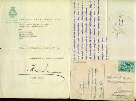 1929-1950 Zadravetz tábori püspök és más főpapok által aláírt 3 db levél