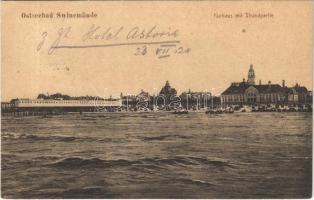 1920 Swinoujscie, Swinemünde; Kurhaus mit Strandpartie / spa, bath, beach (EK)