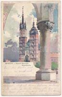1915 Kraków, Krakau; Kosciól Maryacki / Marienkirche / church (EK)
