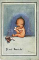 1915 More trouble! Children art postcard. Celesque Series. Published by The Photochrom Co. Ltd. s: Flora White (EK)