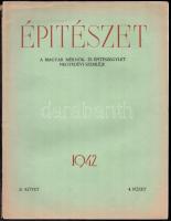 1942-1943 Építészet. A Magyar Mérnök - és Építészegylet negyedévi szemléjének 2 száma (1942 4. sz, 1943. 2. sz.), kissé szakadt borítóval.