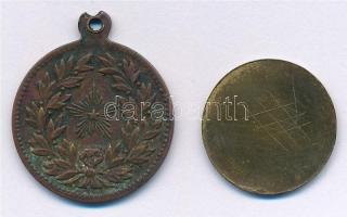 DN "Ferenc József" Br medál (22mm) (a fül kicsit törött) + DN "Ferenc József" eg...