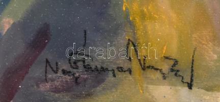 Nagybányai Nagy Zoltán (1904-1981): Táj. Akvarell, papír, jelzett. Üvegezett keretben. 35x49 cm