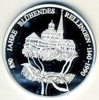 NSZK 1990. "850 éve virágzik Rellingen" Ag emlékérem 15g T:PP Díszdobozban, tanúsítvánnyal!