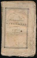 1817-1836 Tudományos gyűjtemény 3 száma:   1817. XII. köt. Pest,1817, Trattner, 162 p. Kiadói papírkötés, foltos, a címlap, foltos, sérült, hiányos, az első lap sérült, lyukas.   1836 XX. évf. VIII. és IX. kötet. Szerk.: Horváth István.  Pest, 1836, Trattner-Károlyi, 128 p.+1 t.; 136 p. Kiadói papírkötés, volt könyvtári példányok, szakadt borítókkal.