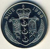 Niue 1988. 5$ "J.F. Kennedy" T:BU Díszdobozban, tanúsítvánnyal!