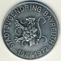 NSZK 1972. "Fiatalokat segítő szolgálat-Bayreuth" Ag emlékérem 22,6g T:1 Eredeti díszdobozban!