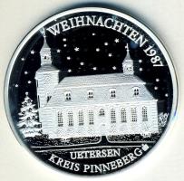 NSZK 1987. "Karácsony-Uetersen" Ag emlékérem, 15g T:PP Díszdobozban, tanúsítvánnyal!