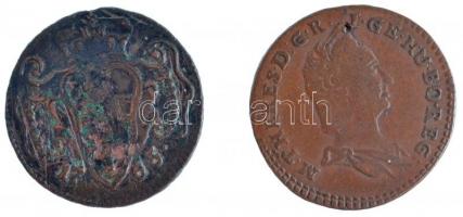 Ausztria 1765. 1pf Cu "Mária Terézia" 2xklf portré (1,72g, 2,61g) T:3 
Austria 1765. 1 Pf...