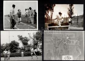 cca 1950-1970 7 db vegyes fotó, főként sport témában, némelyik hátulján írással, 11x17 cm-től 22,5x17,5 cm-ig